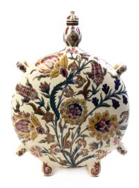 A Zsolnay Pottery Wine Flask, 20TH CENTURY, Height 19 inches. — 20TH CENTURY,