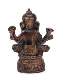 An Indian Bronze Figure of Genesha