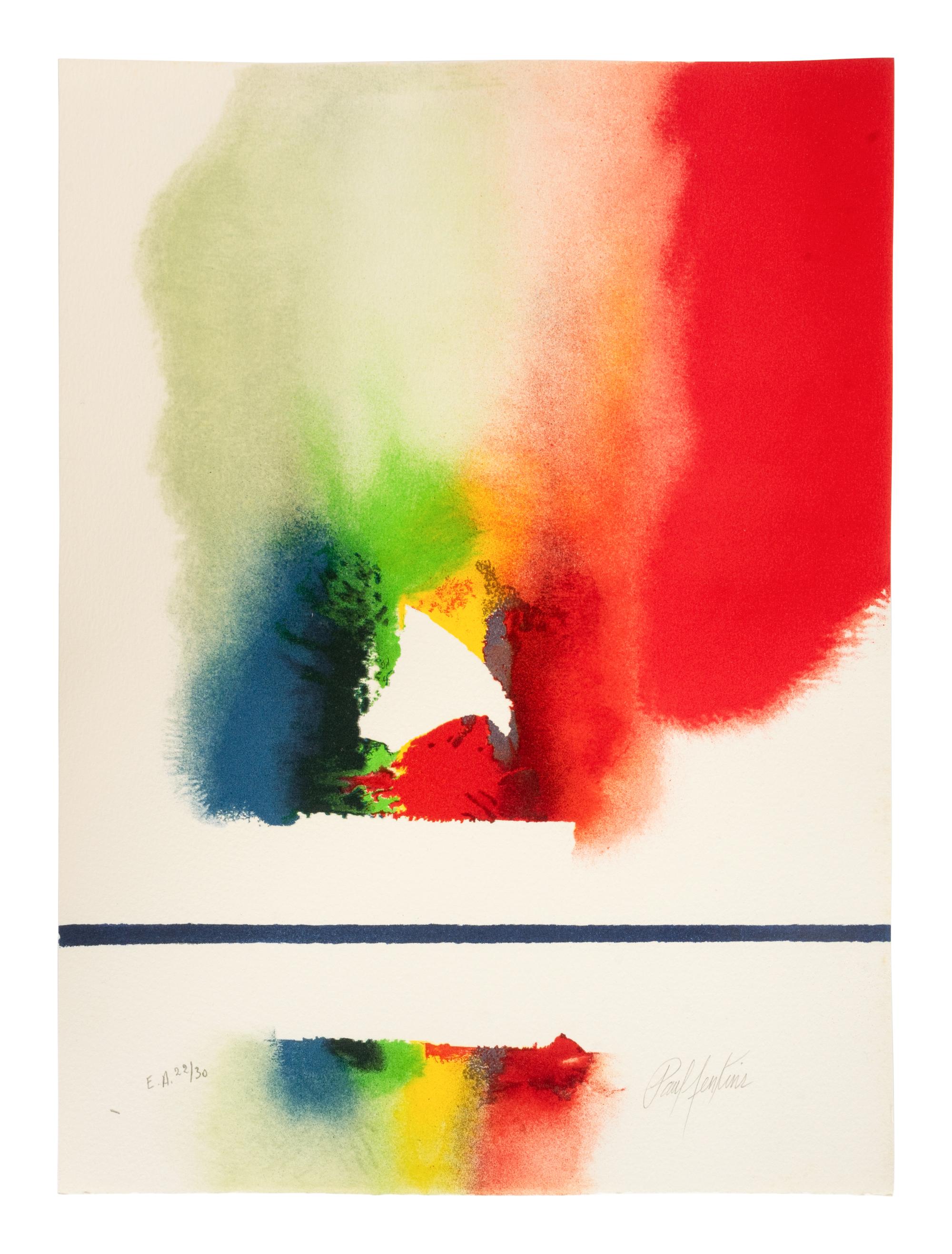 La Couleur Est Un Chemin (complete portfolio of four prints with five pages of text in French) , 1986