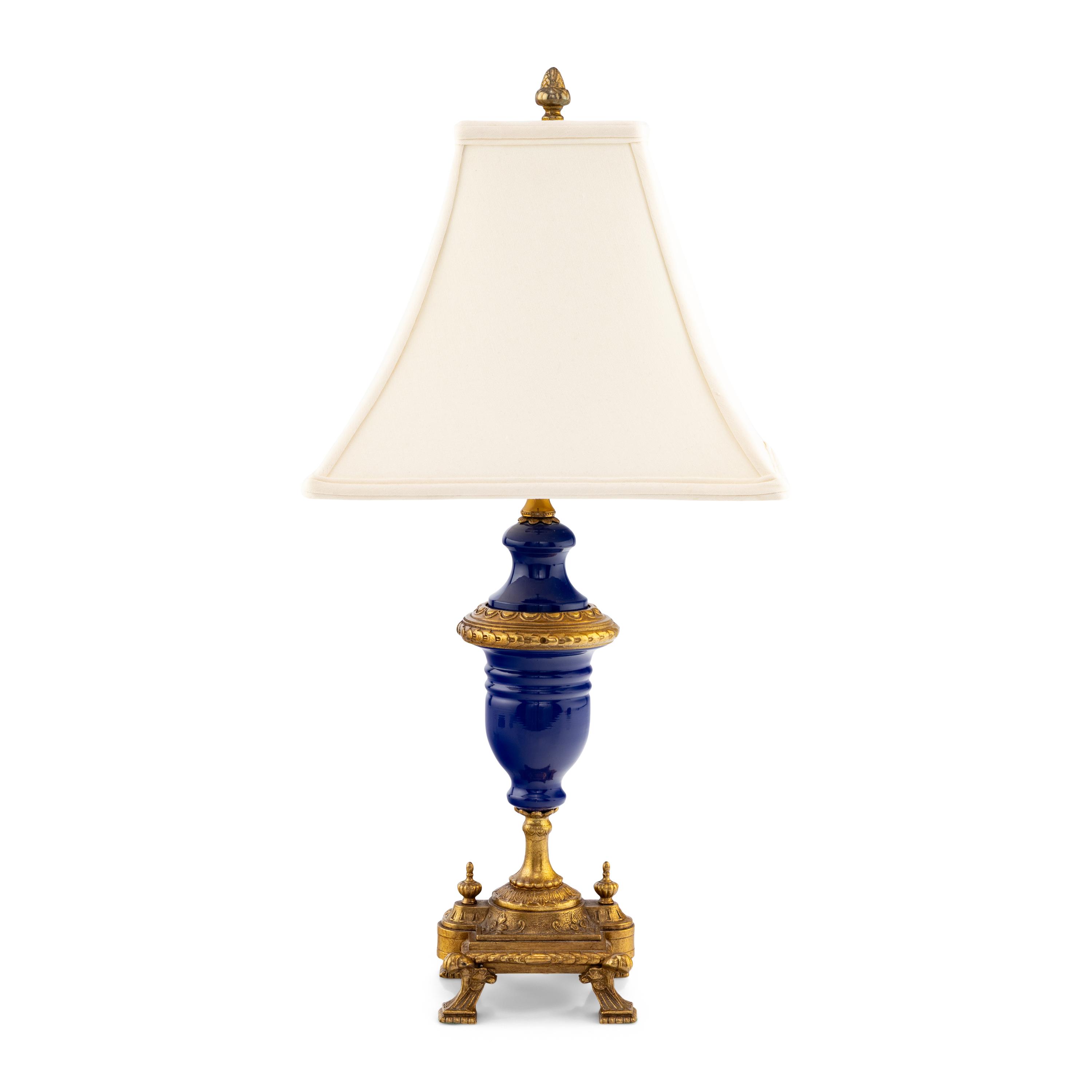 An Italian Gilt-Bronze Mounted Porcelain Table Lamp