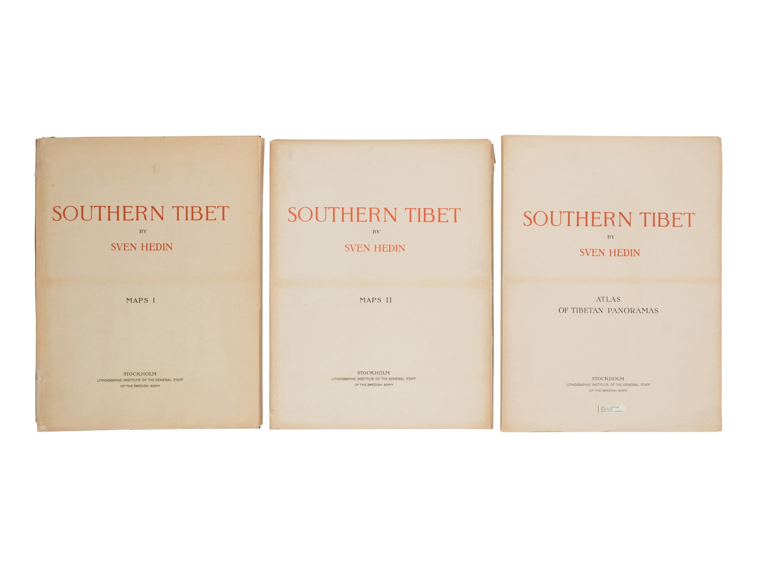 [Travel & Exploration]. Hedin, Sven. Southern Tibet. Discoveries in Former Times Compared with my Own Researches in 1906-1908