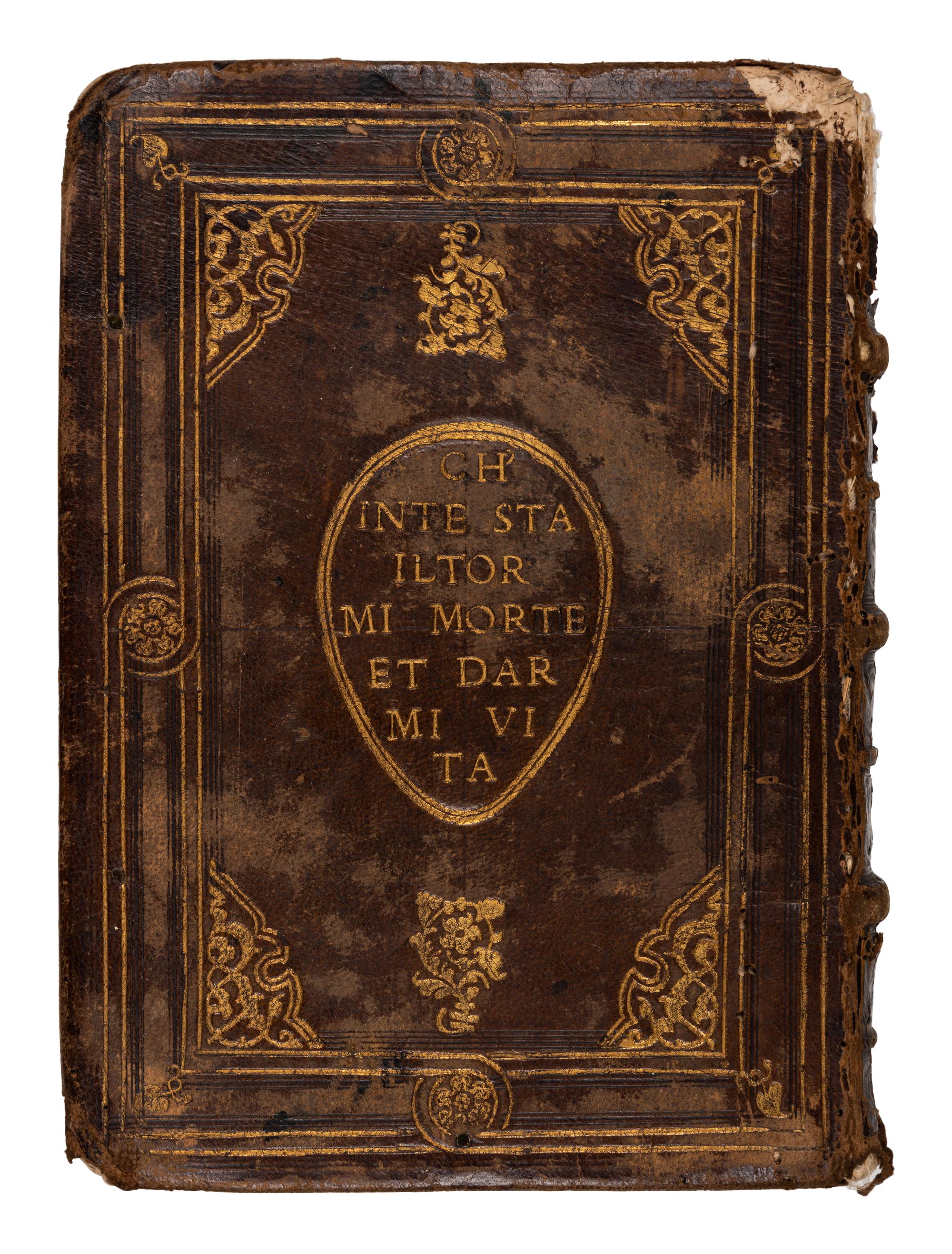 [BINDING -- FUGGER BINDER]. DANTE ALIGHIERI (1265-1321). Comedia...con la Dotta & Leggiadra Spositione di Christophoro Landino . Venice: Bernardino Stagnino, 1536.