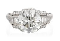 A Platinum and Diamond Ring, Circa 1950, 3.00 dwts.