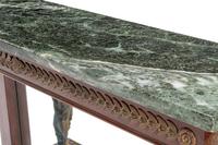 An Empire Style Gilt Bronze Mounted Mahogany Marble-Top Console Table