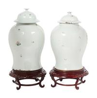 Two Chinese Famille Rose Porcelain Jars
