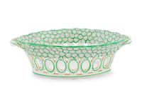 An English Creamware Reticulated Basket — 19TH CENTURY