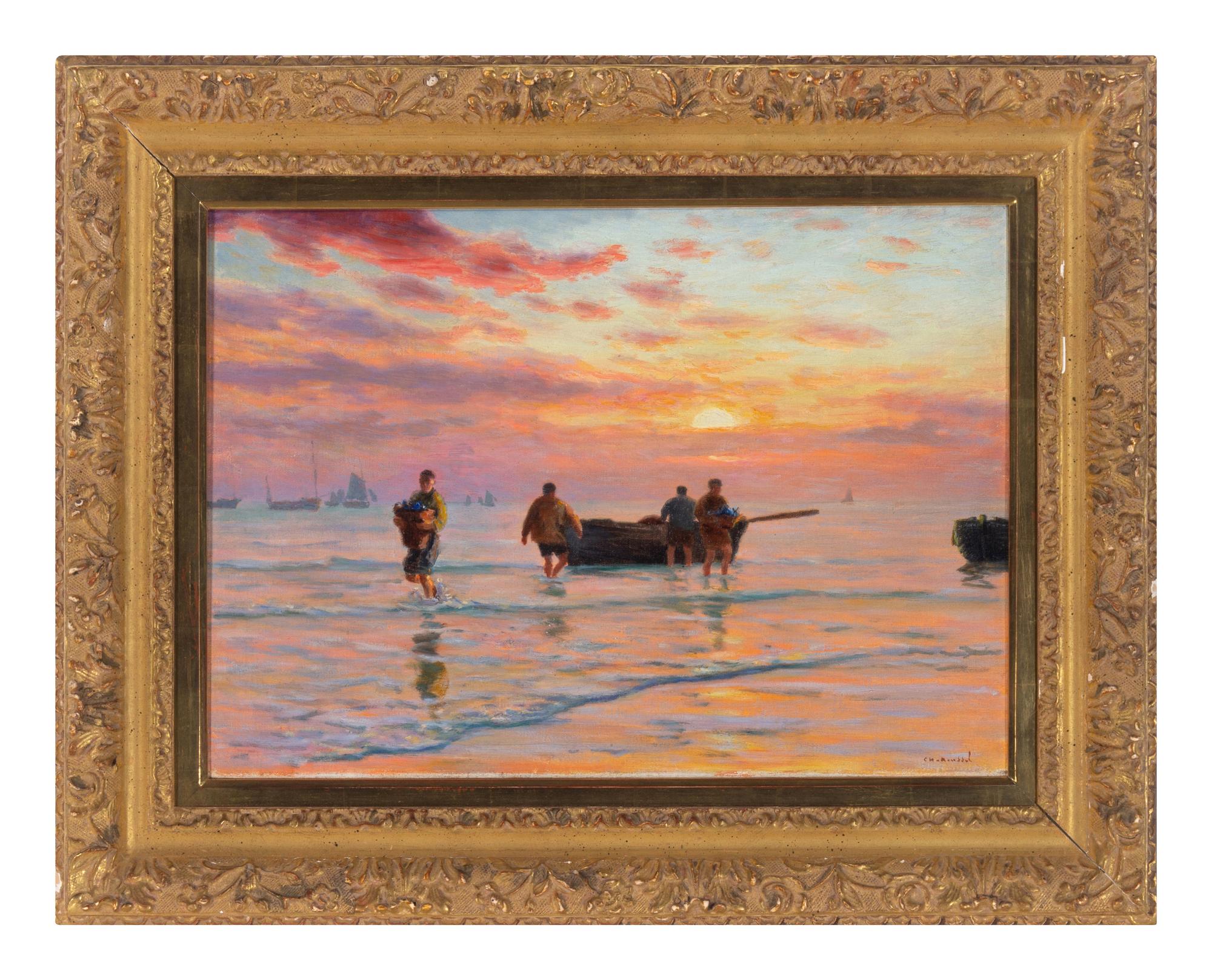 Unloading the Fish at Sunset , 1904