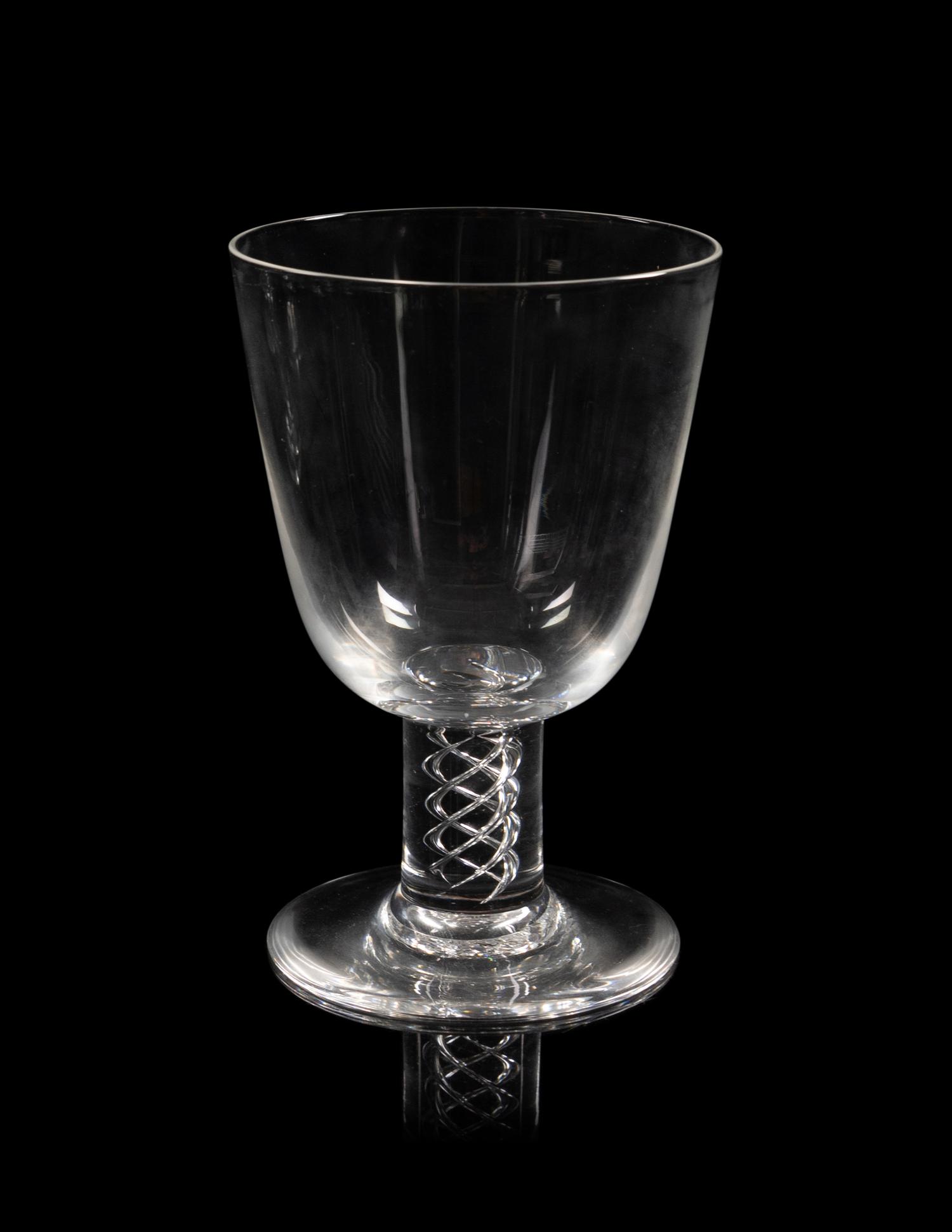 Thirty-Six Steuben Twist Stem Wine Glasses