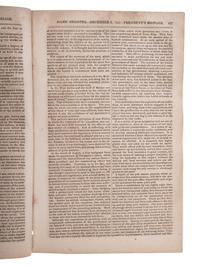 [POLITICS - MONROE, James (1758-1831)]. Niles Weekly Register. Baltimore, 6 December 1823.