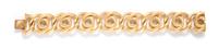 An 18 Karat Yellow Gold Textured Link Bracelet, Italian, 41.30 dwts.