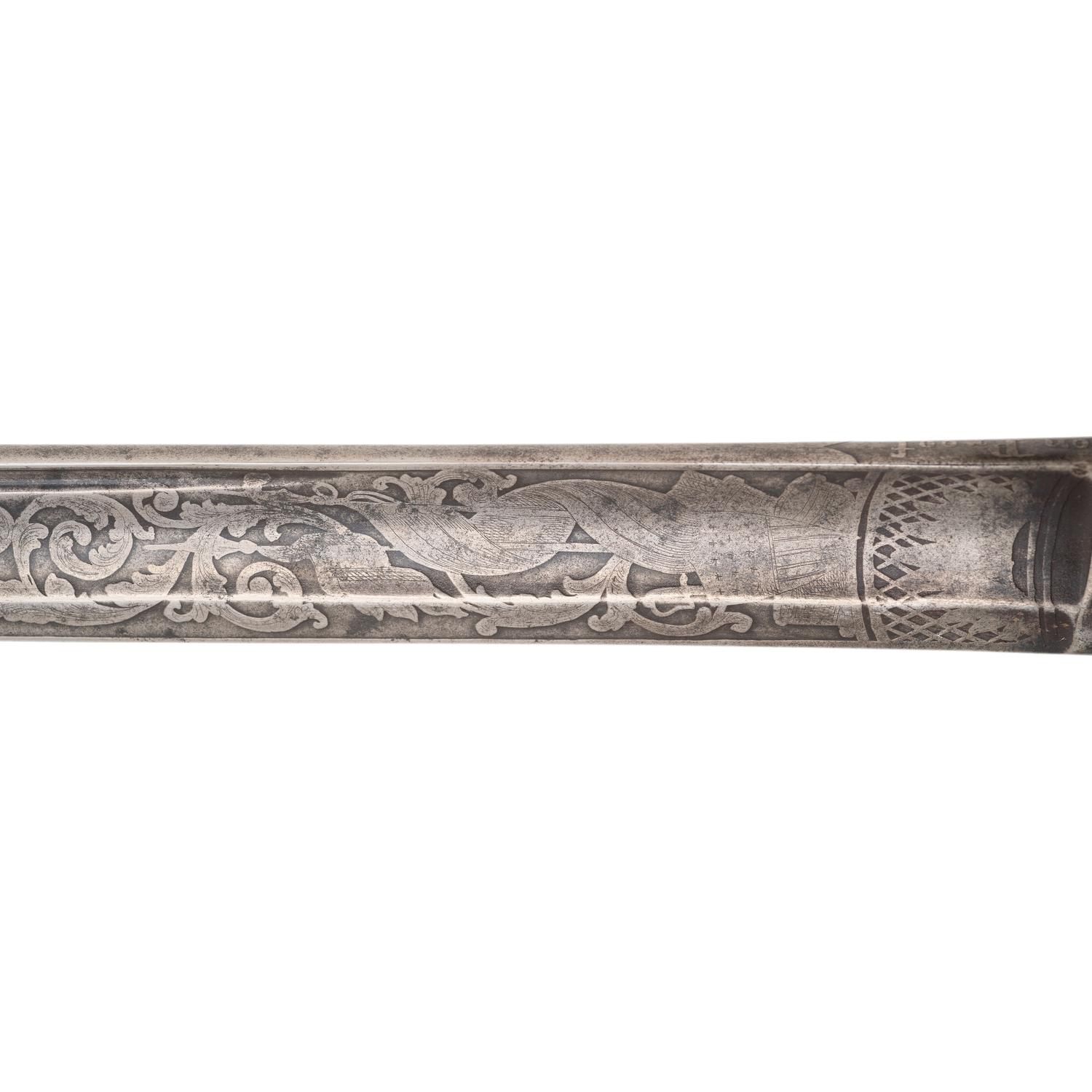 Hortsmann Retailed Import Model 1850 Staff and Field Officer's Sword Presented to Capt. Ira Ayer - 116th NY Infantry