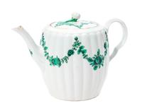 A Worcester First Period Ribbed Teapot — CIRCA 1770