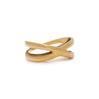TIFFANY & CO., YELLOW GOLD 'INFINITY DOUBLE CROSSOVER' RING