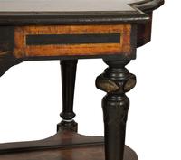 An Italian Gilt Metal-Mounted Marquetry Center Table
