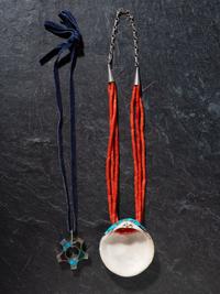 Pueblo Mosaic Inlay Spiny Oyster Shell Necklace, PLUS