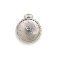 BUCCELLATI, 18K WHITE GOLD OPEN FACE POCKET WATCH AND FOB CHAIN