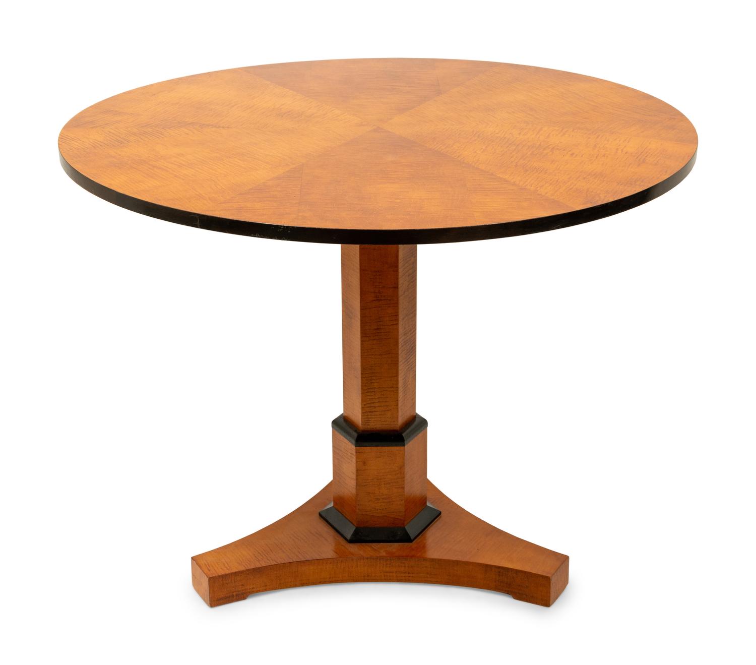 A Biedermeier Style Part Ebonized Center Table