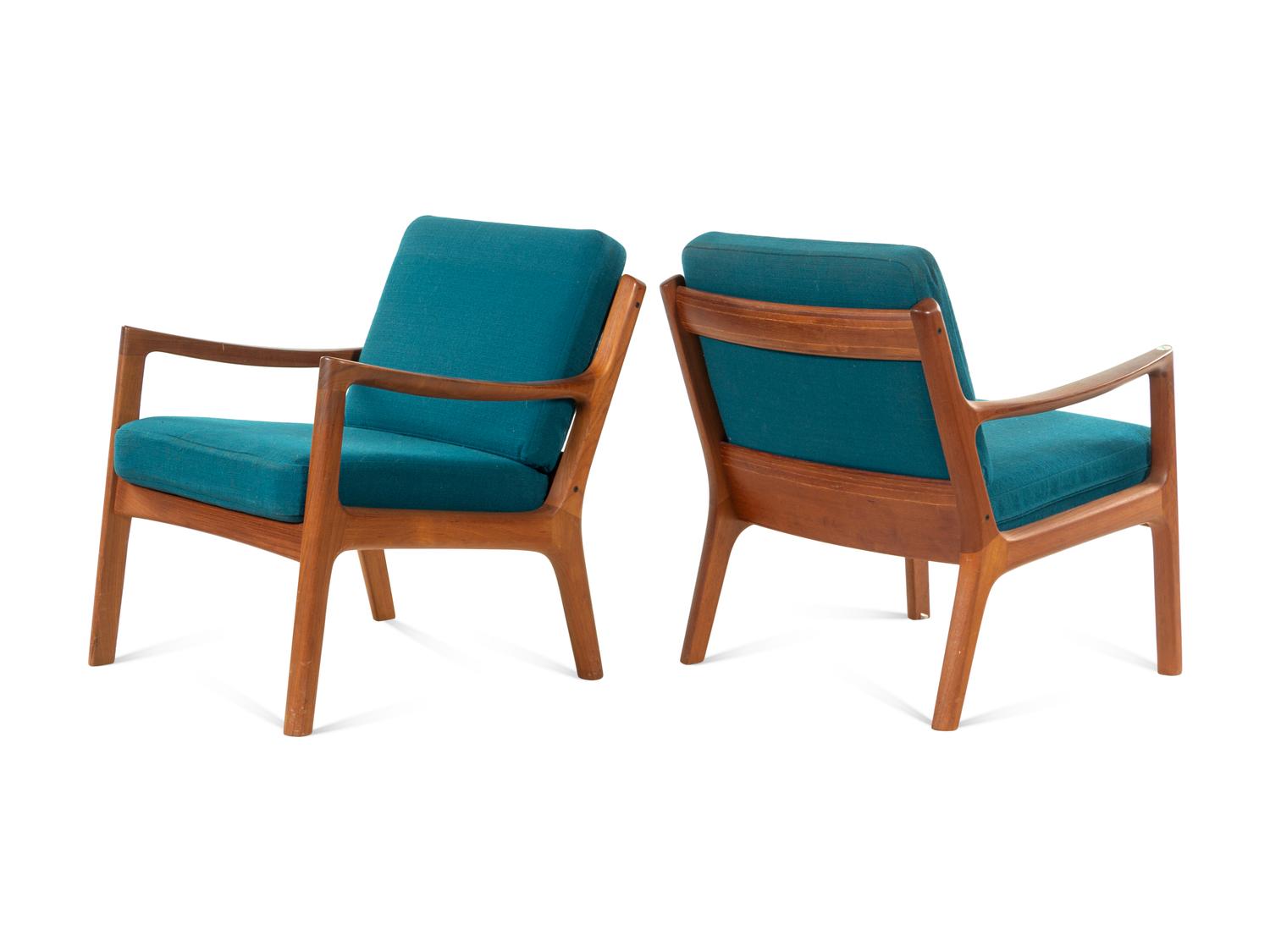 Pair of Lounge Chairs France & Daverkosen, Denmark