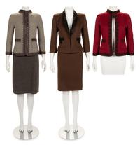Three Oscar de la Renta Items: Two Skirt Suits, One Jacket, Fall 2006
