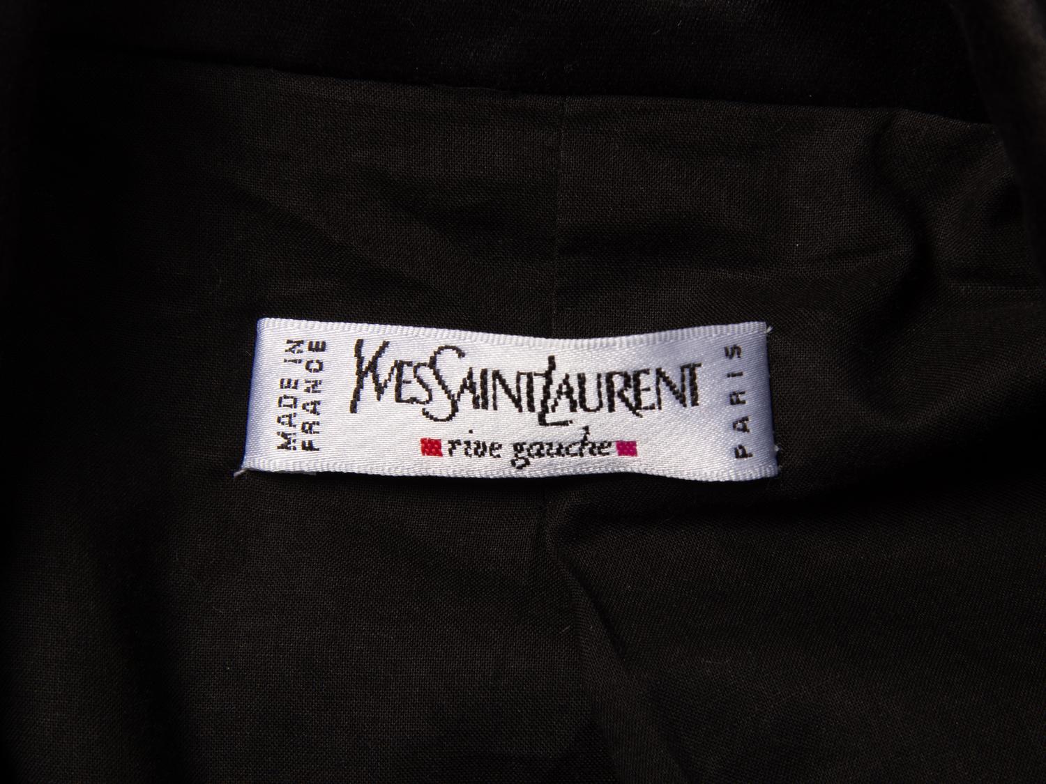 Yves Saint Laurent Rive Gauche, Oversized Drop Waist Jacket