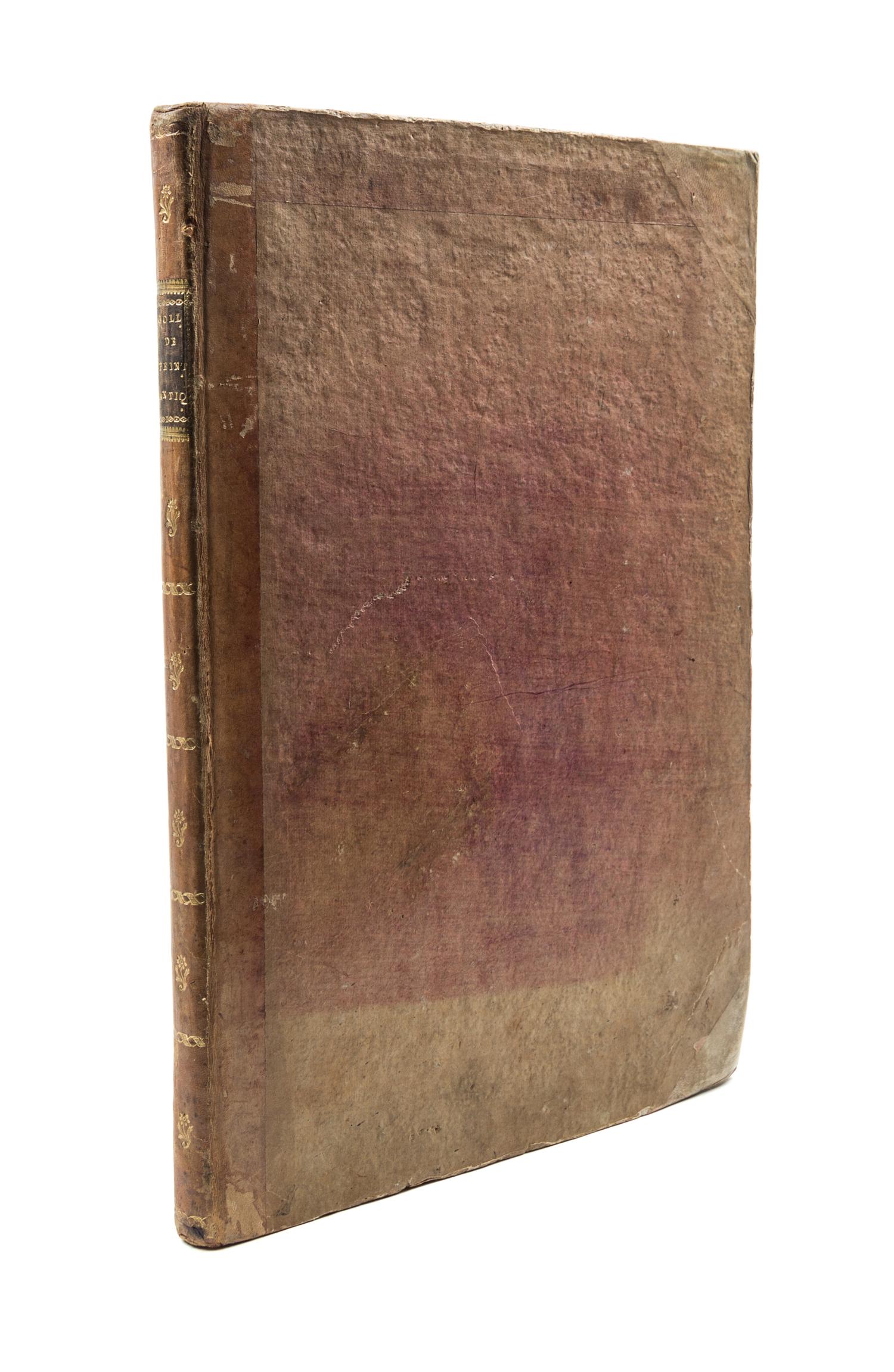 COLLECTION DE PEINTURES ANTIQUES. Rome, 1781. Folio