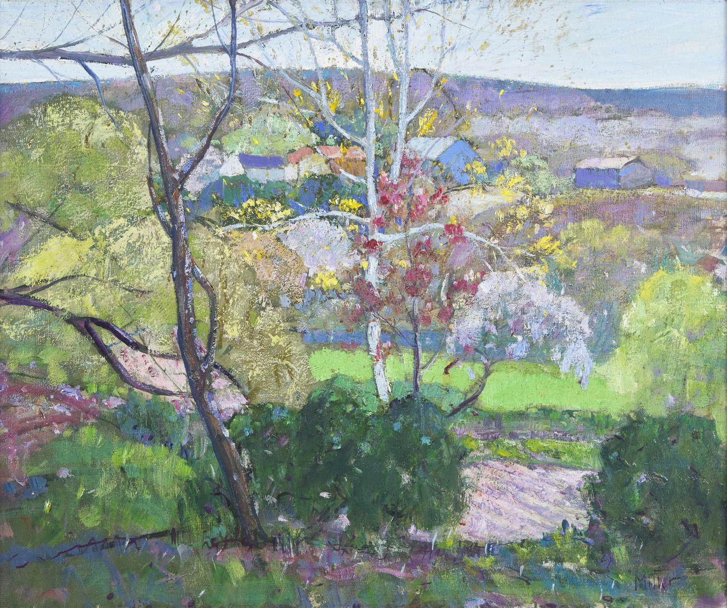 Summer Landscape with Farm Buildings