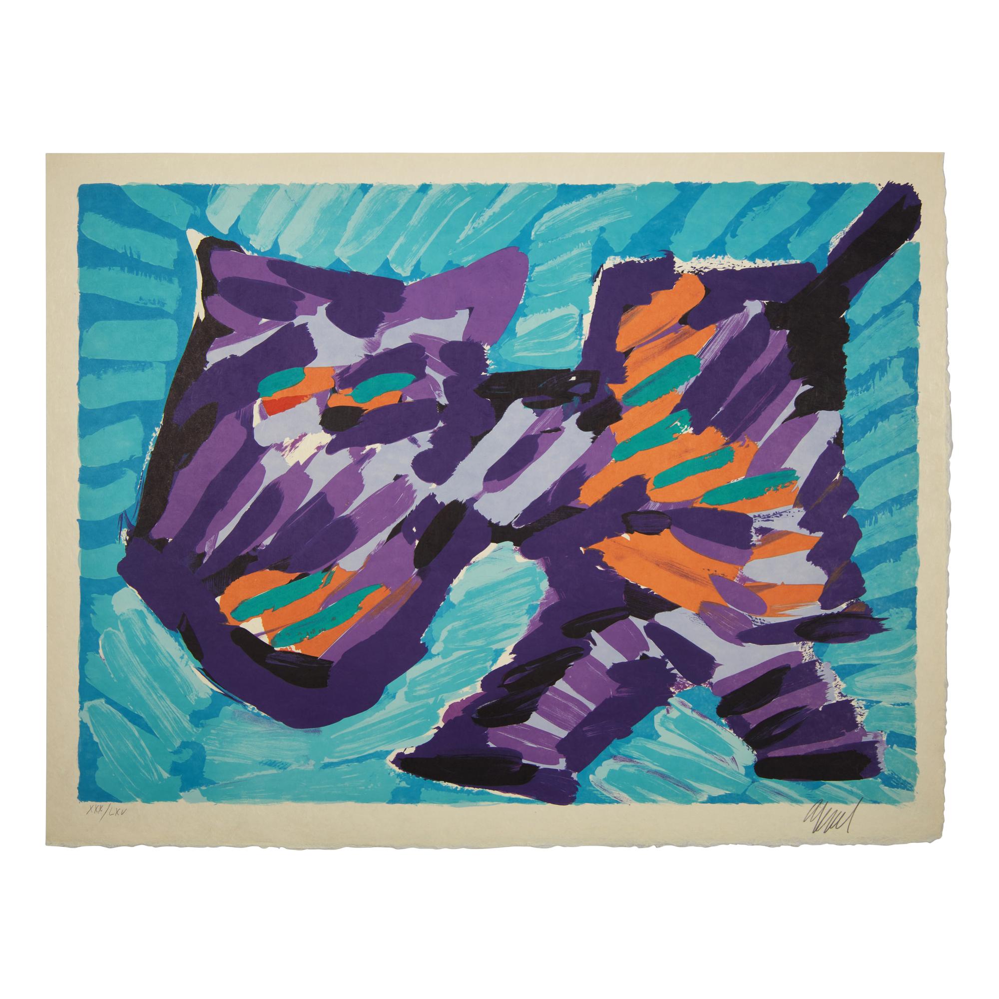 Karel Appel (Dutch, 1921-2006) — Cats (complete portfolio of seventeen lithographs, with title page and portfolio case), 1978