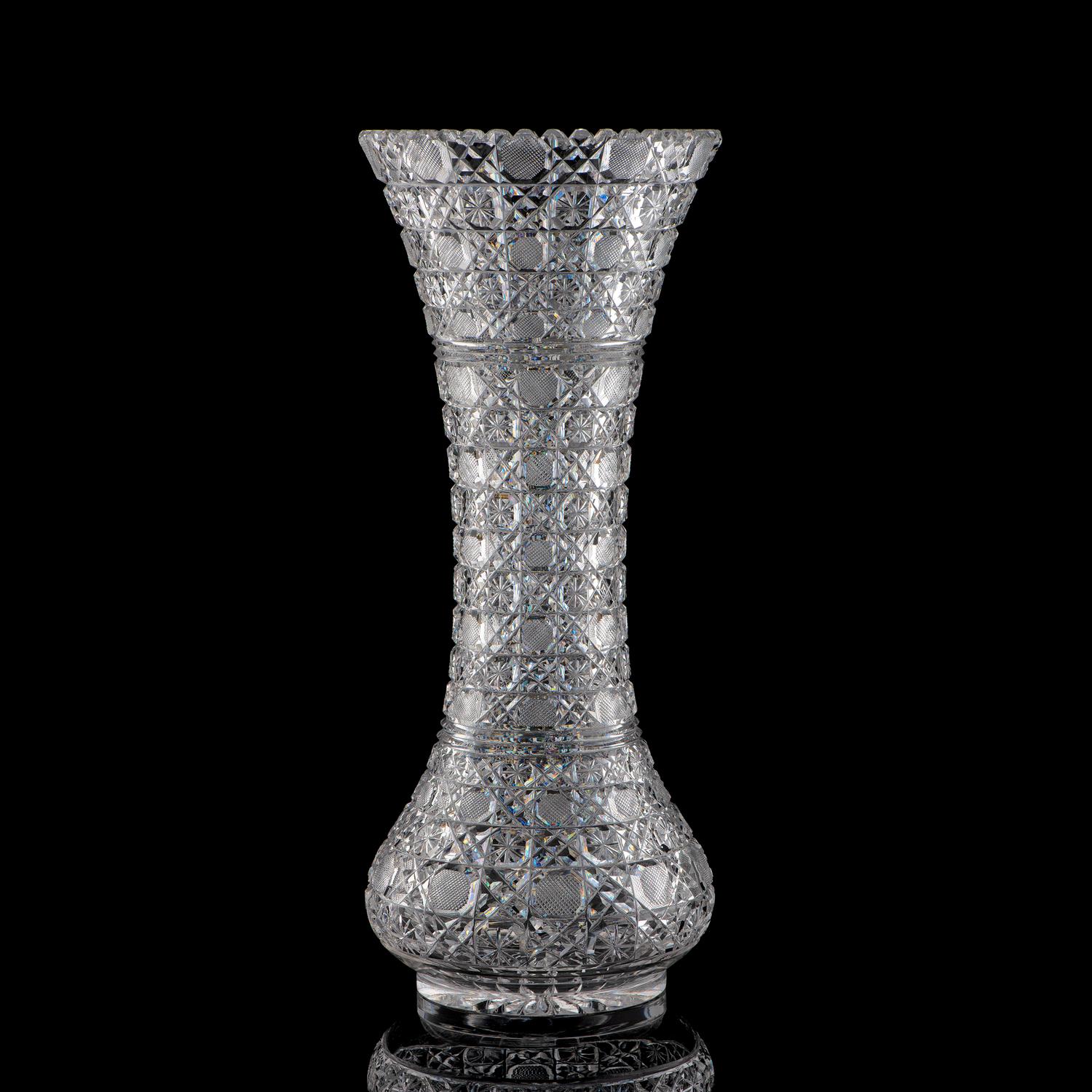 A Brilliant-Period "Harvard" Cut Glass Vase