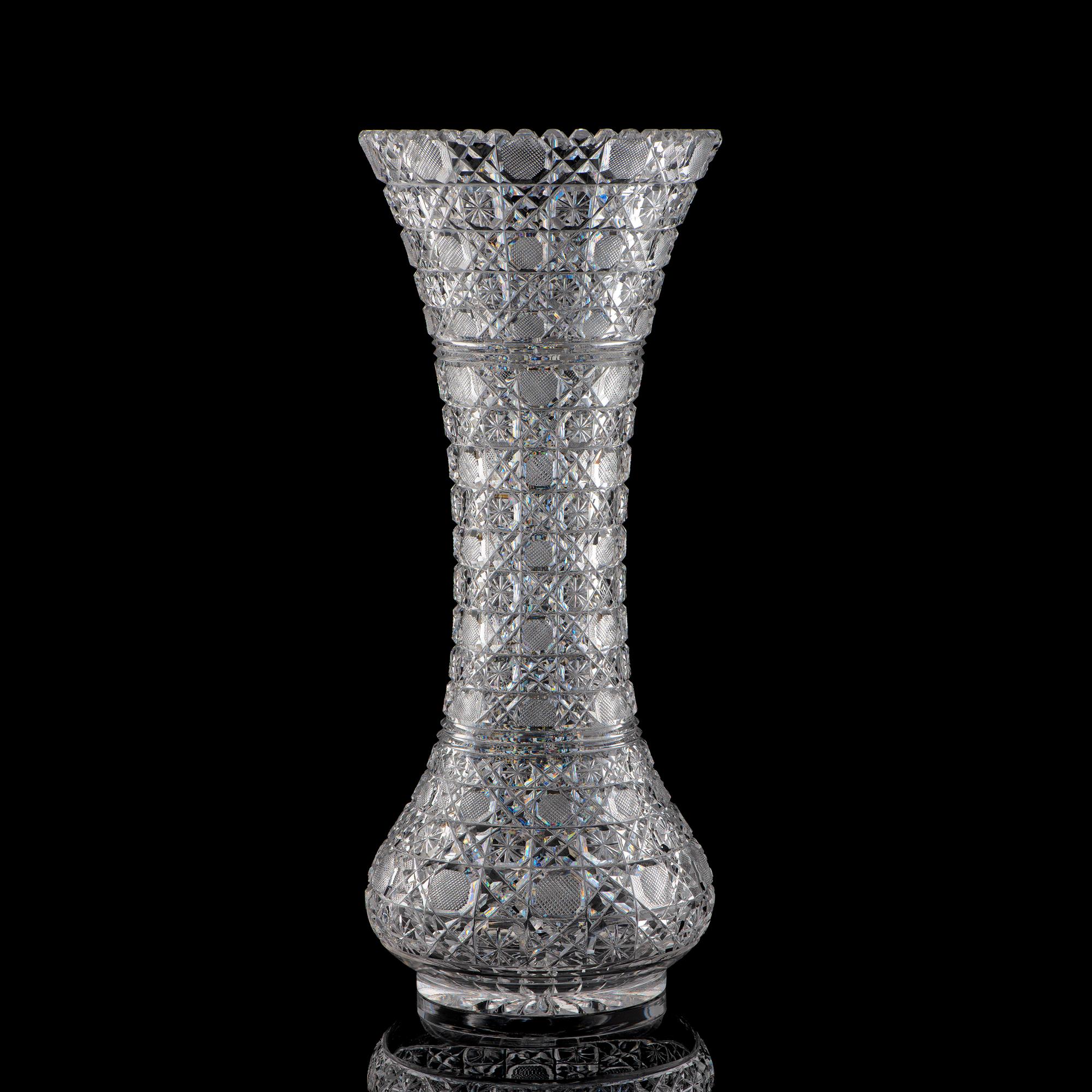 A Brilliant-Period "Harvard" Cut Glass Vase