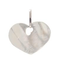 An 18 Karat White Gold, Diamond and Mother-of-Pearl Heart Pendant, Nanis,
