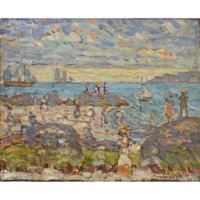 MAURICE BRAZIL PRENDERGAST (AMERICAN 1858–1924) "THE POINT, GLOUCESTER"