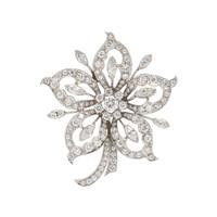 DIAMOND AND PLATINUM BROOCH