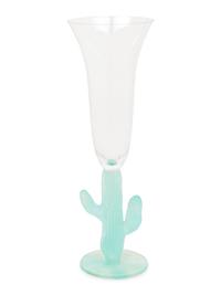 A Set of Thirteen Daum Pâte-de-Verre Cactus Champagne Flutes
