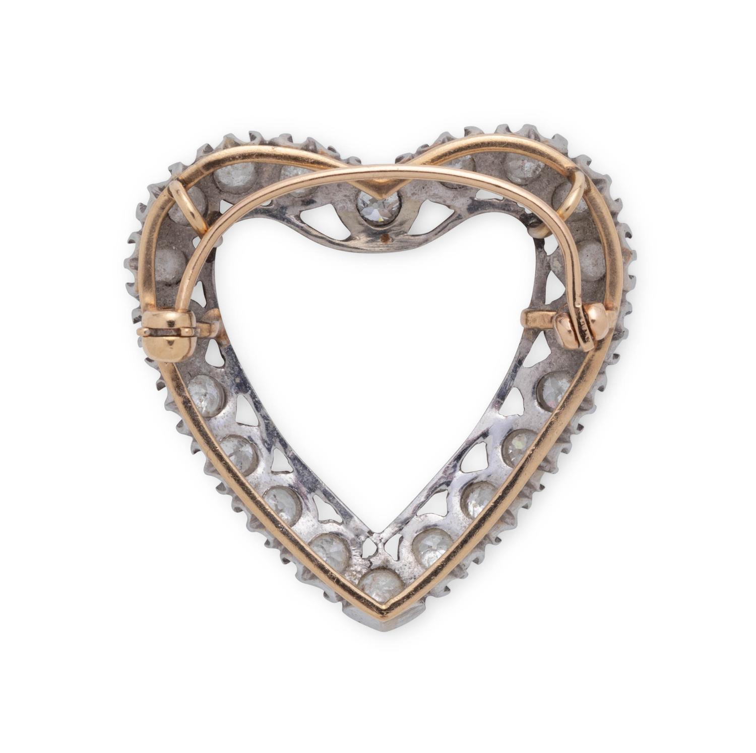 DIAMOND HEART PENDANT/BROOCH