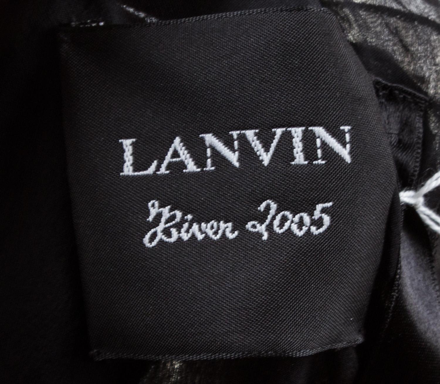 A Lanvin Black Silk Dress, Size 40.