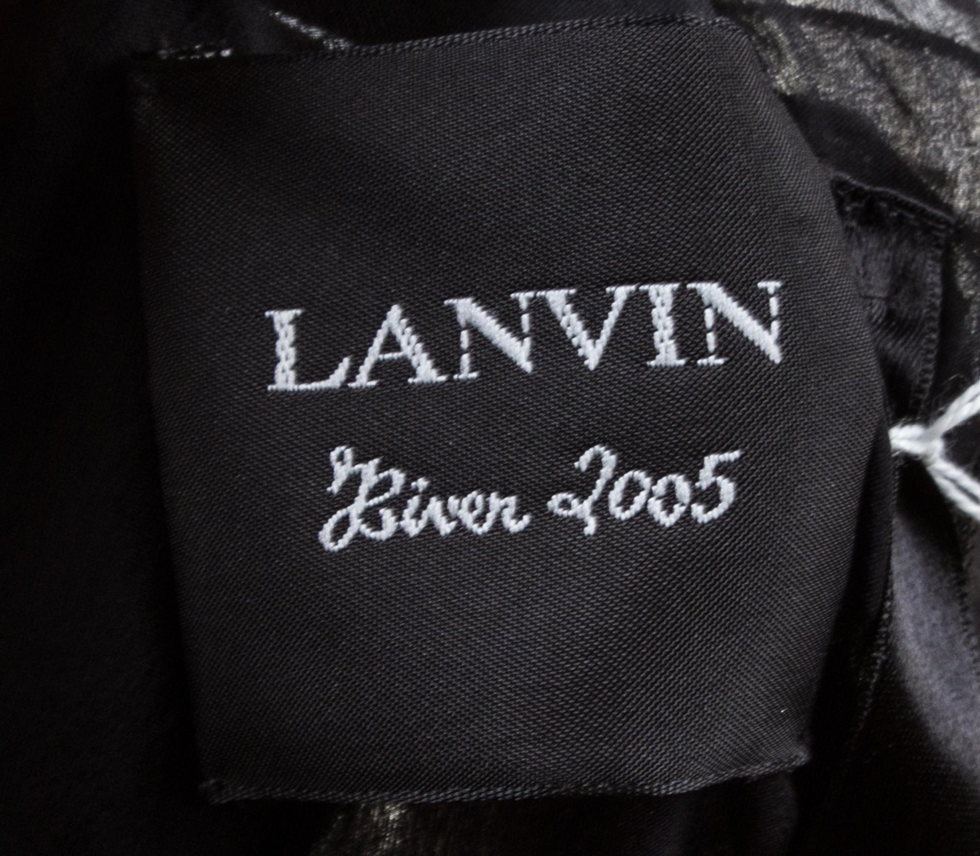 A Lanvin Black Silk Dress, Size 40.