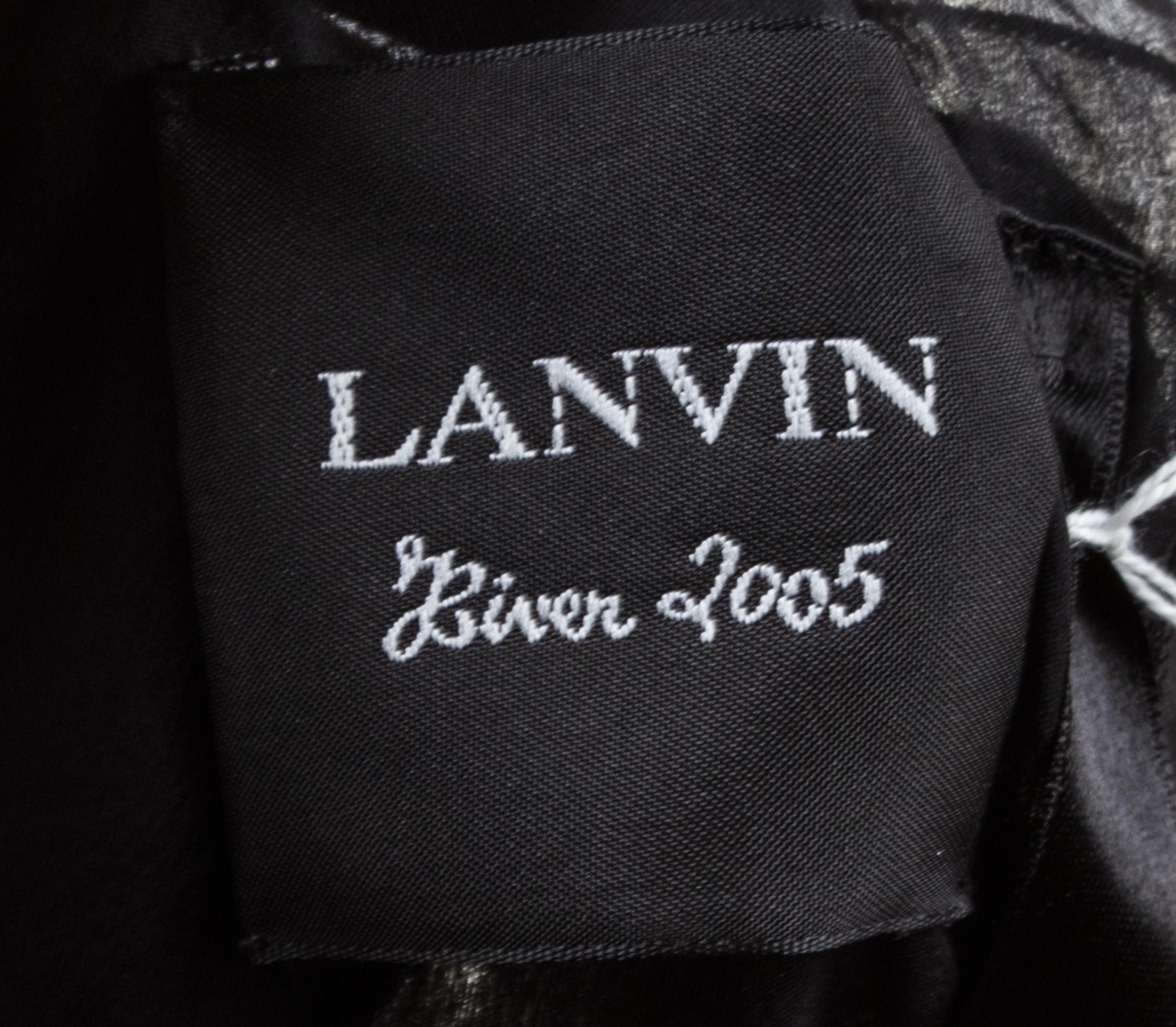 A Lanvin Black Silk Dress, Size 40.