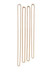 COLLECTION OF YELLOW GOLD CHAIN NECKLACES