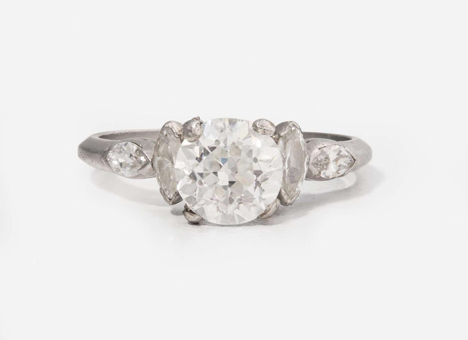 A Platinum and Diamond Ring, 1.51 Carat Circular Brilliant-Cut Diamond, GIA Certified
