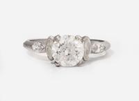 A Platinum and Diamond Ring, 1.51 Carat Circular Brilliant-Cut Diamond, GIA Certified