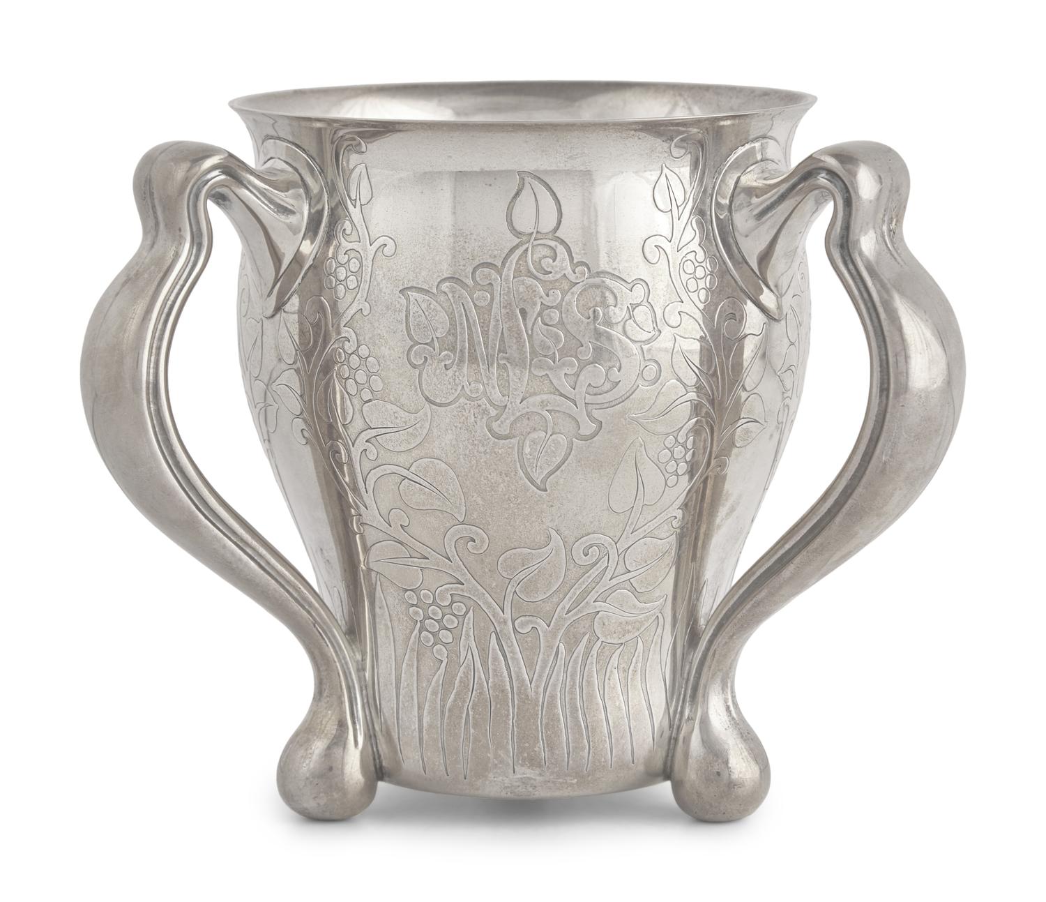 An Art Nouveau Three-Handled Sterling Silver Loving Cup, Tiffany & Co., New York, NY, Circa 1910