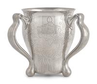 An Art Nouveau Three-Handled Sterling Silver Loving Cup, Tiffany & Co., New York, NY, Circa 1910