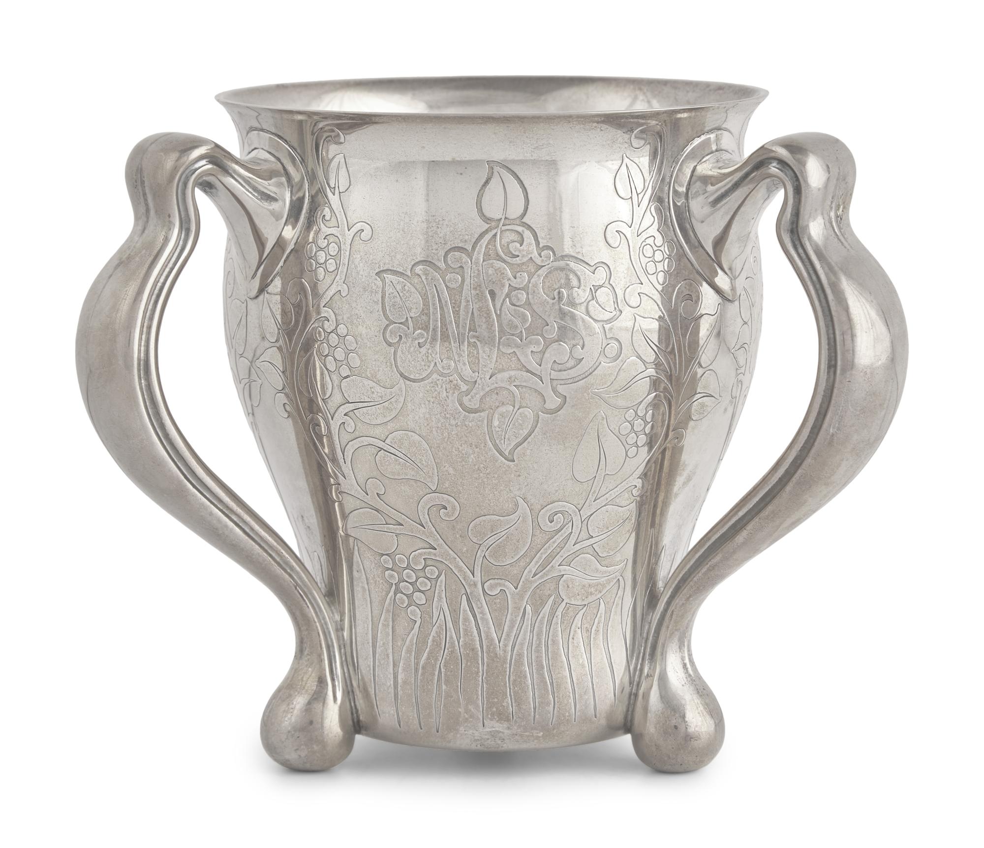An Art Nouveau Three-Handled Sterling Silver Loving Cup, Tiffany & Co., New York, NY, Circa 1910