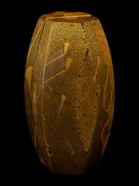 A Japanese Gold Lacquer Drum-Form Covered Box, Kobako
