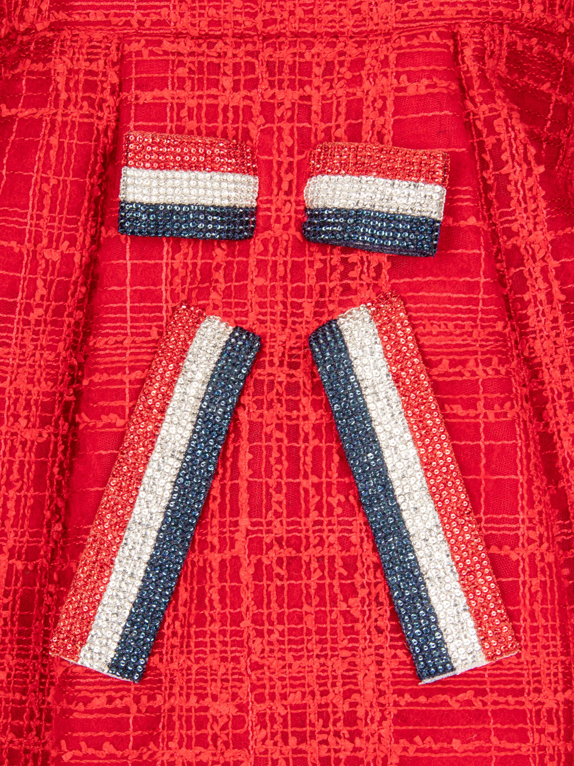 Thom Browne, Sculptural Red Tweed Jacket