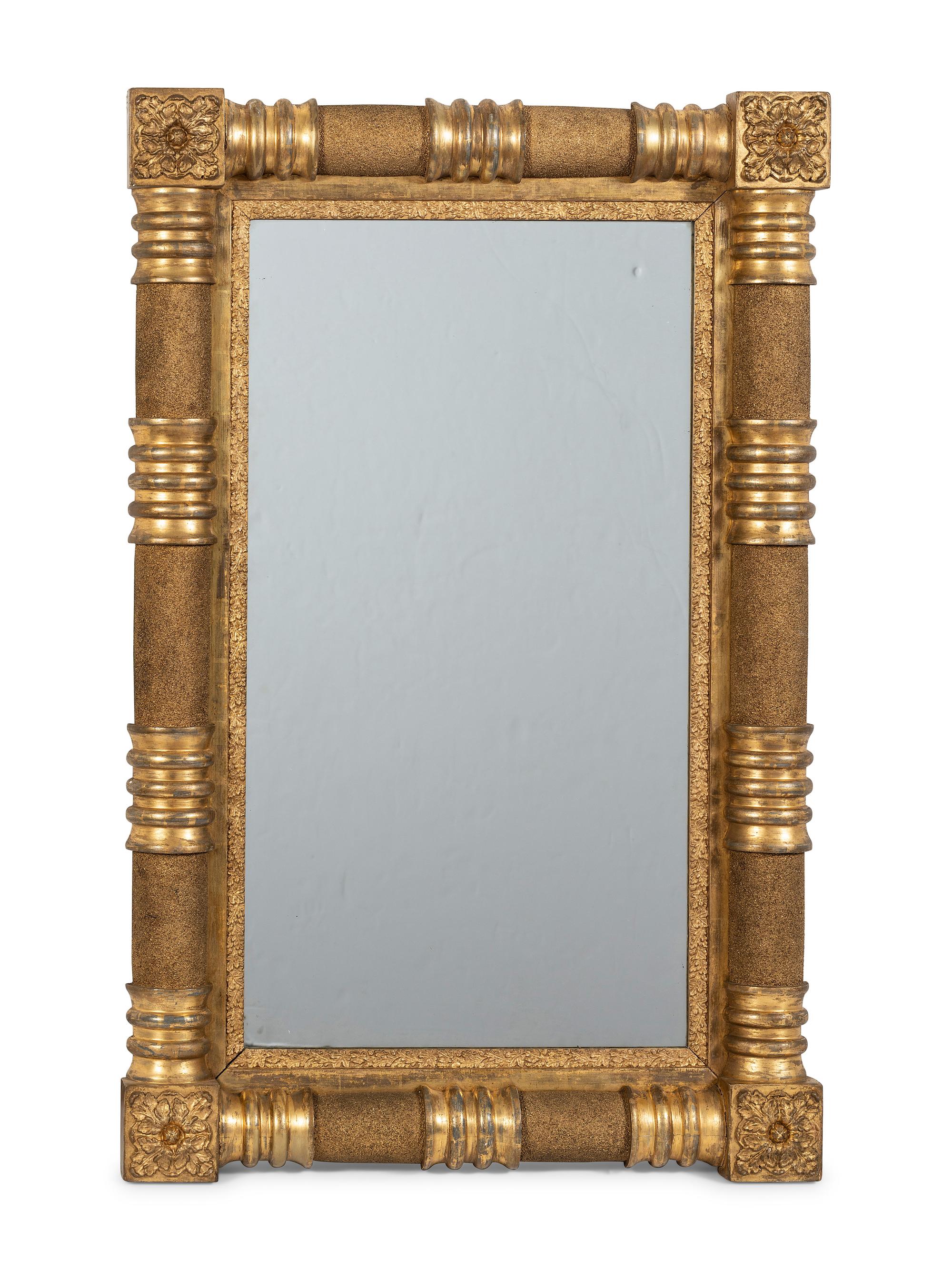 A Neoclassical Style Giltwood Mirror