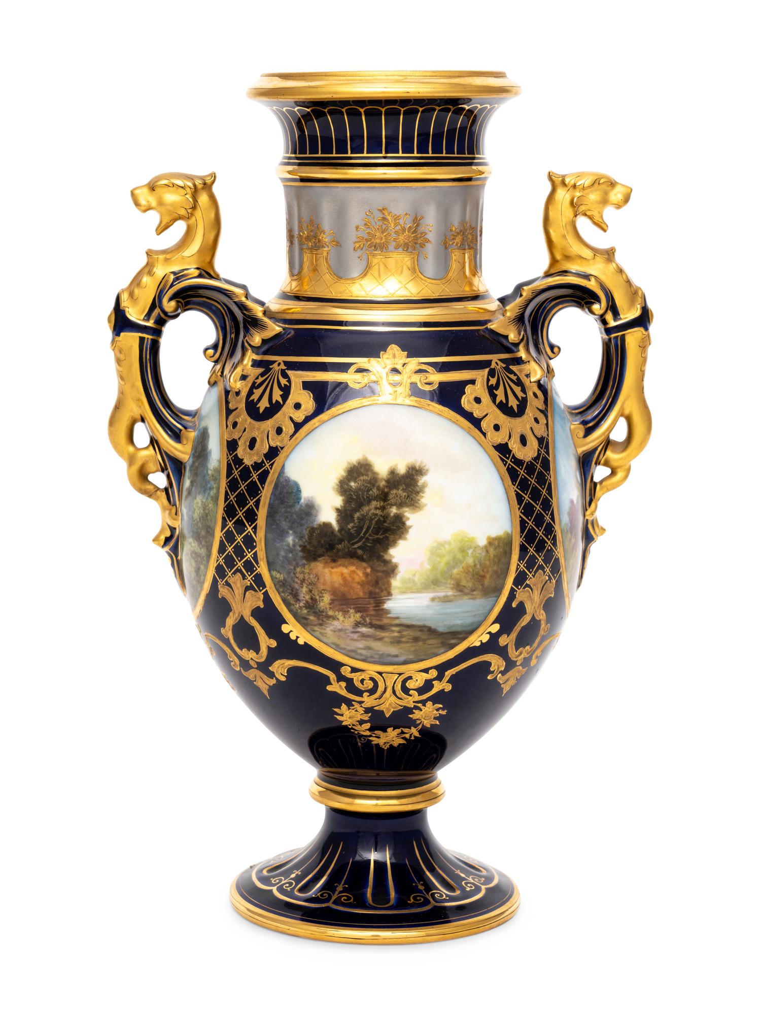 A Continental Porcelain Vase