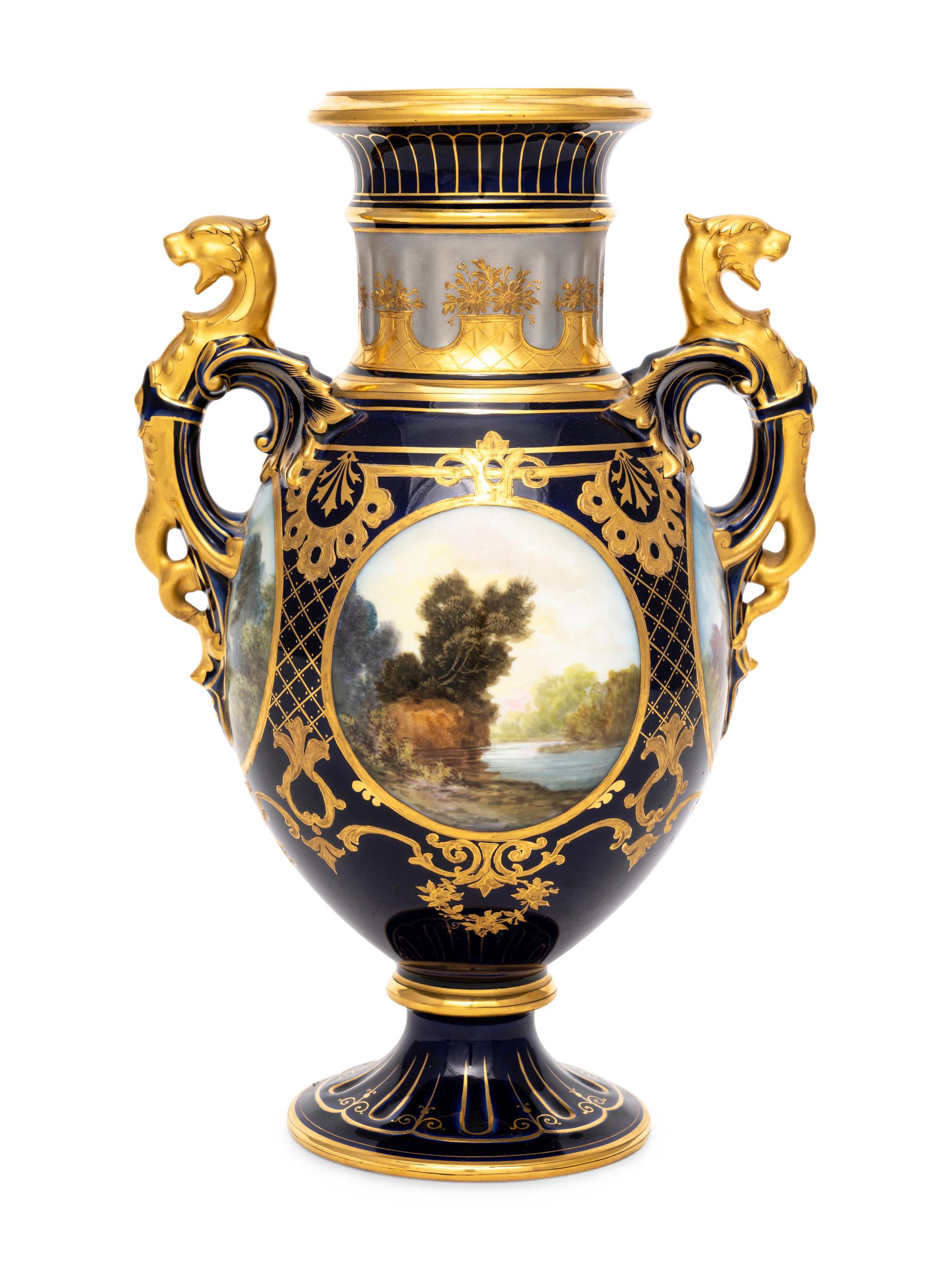 A Continental Porcelain Vase