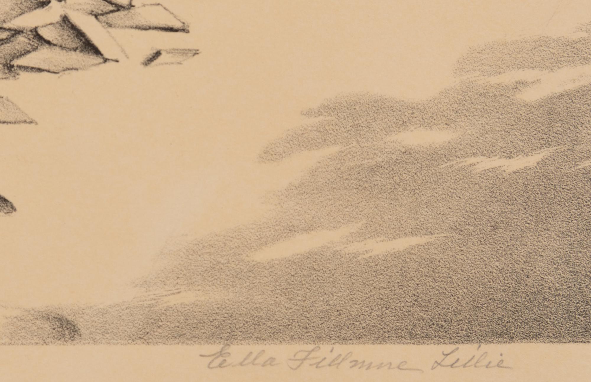 A group of three prints ( Shadows; Stone Wall; Winter Work )