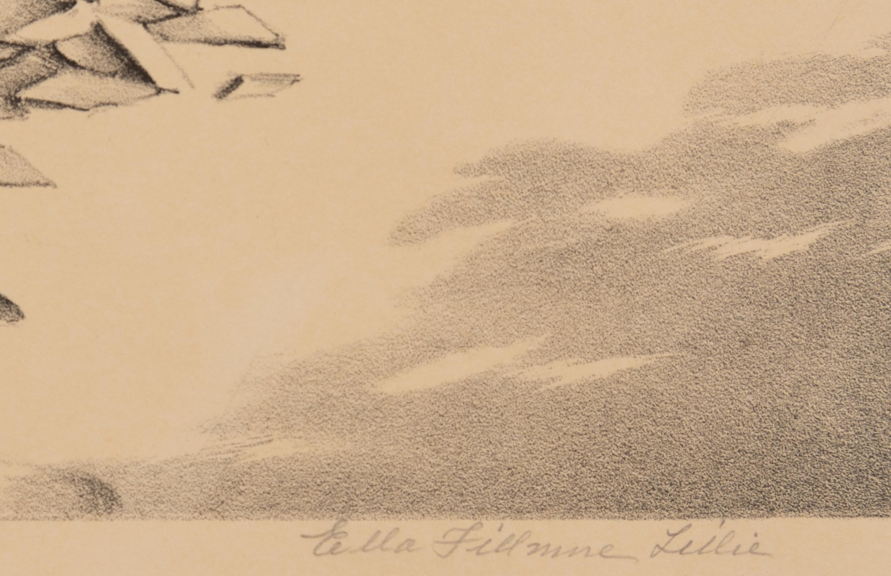 A group of three prints ( Shadows; Stone Wall; Winter Work )